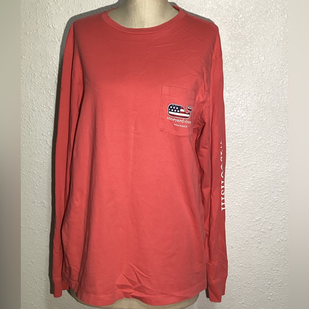 Vineyard vines WISCONSIN long sleeve tee shirt size medium